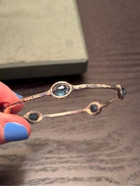 Ippolita 5 stone sterling silver bangle